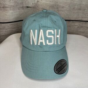 Revv NASH Teal Blue Cap with White Embroidery Hat NWOT Cotton Adjustable
